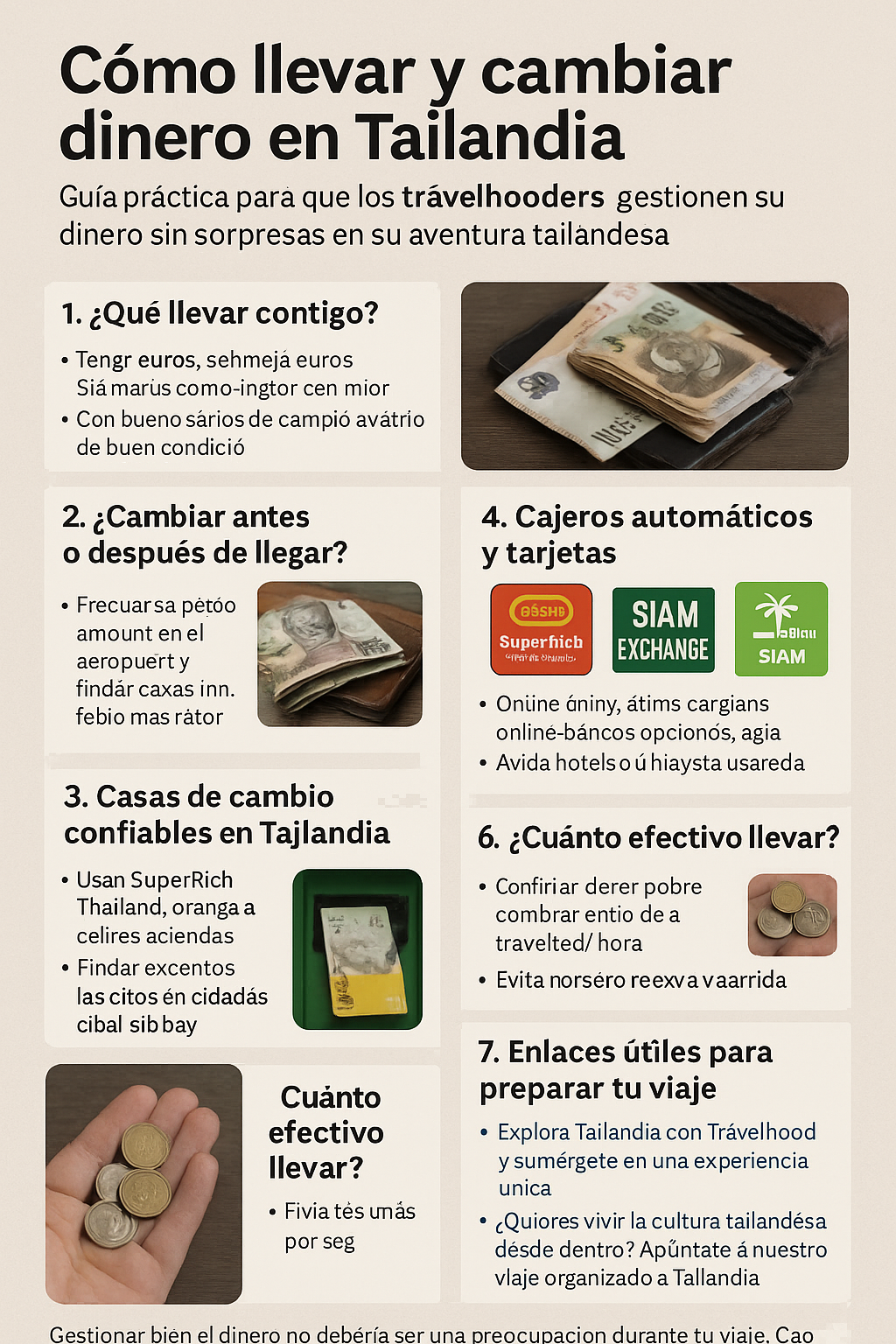 Cómo llevar y cambiar dinero en Tailandia