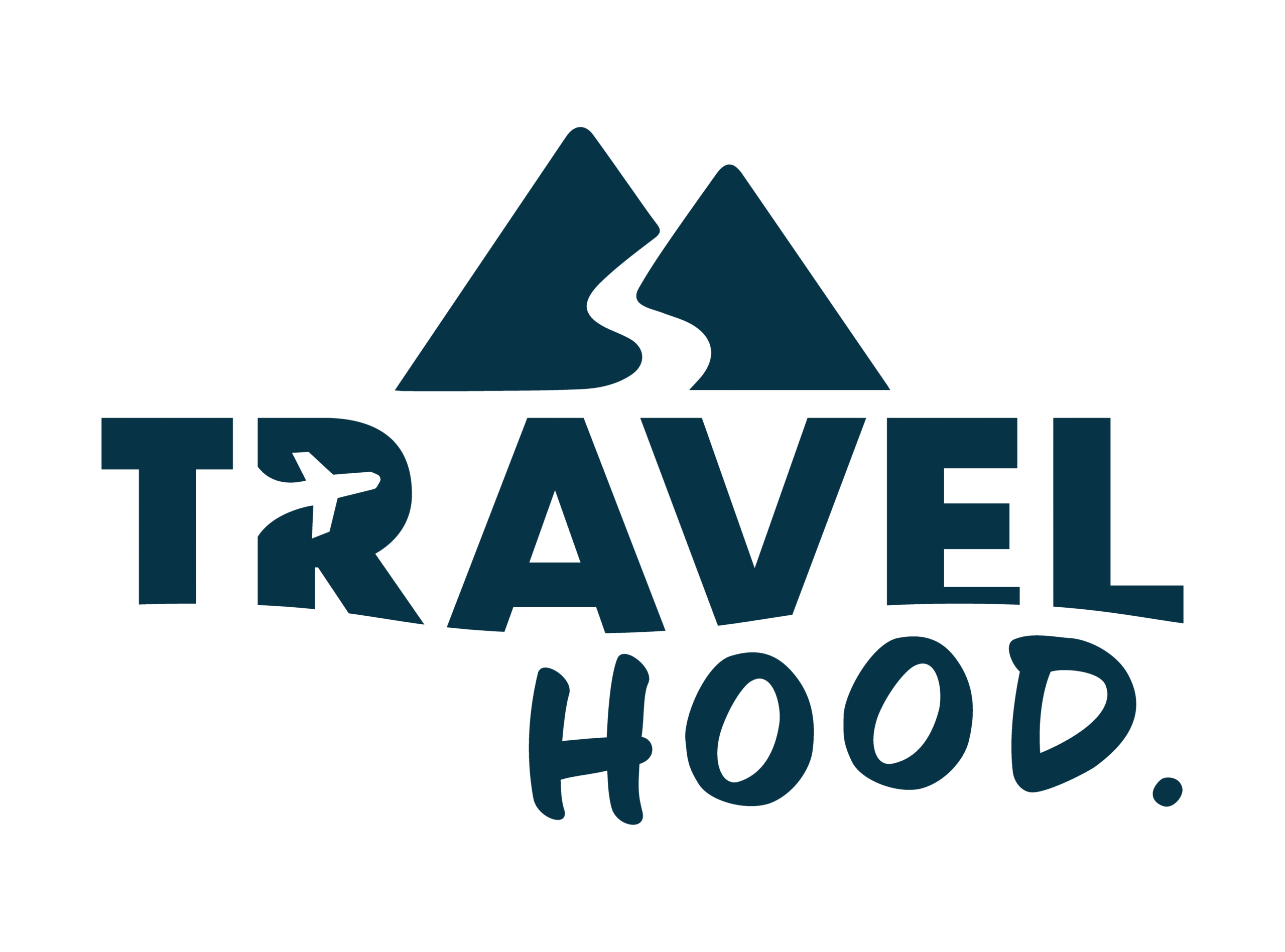 logo de la empresa de viajes en grupo travel hood